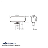 United Pacific - 6 High Power Rectangular 3-Watt SMD LED Rectangular Flood Light