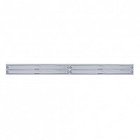 Chrome Top Mud Flap Plate With Four 14 LED 12" Light Bars - Red LEDs (Red, Clear or Chrome Lens)