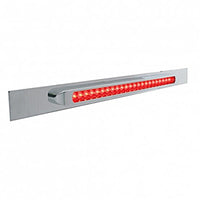 Chrome Top Mud Flap Plate w/ 23 SMD LED Light Bar & Bezel - Amber or Red LEDs (Amber, Red or Clear Lens)