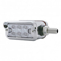 12 LED Dual Function Double Face Light w/ Visor - Horizontal Mount - Amber LED (Amber or Clear Lens)