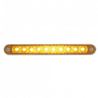 10 LED 6-1/2" Turn Signal Light Bar w/ Bezel - Amber or Red LEDs (Amber, Red or Clear Lens)