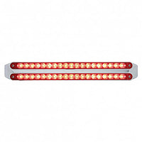Dual 19 LED 12" Reflector Stop, Turn & Tail Light Bars - Red LEDs (Red or Clear Lens)