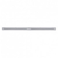 25-5/16" Stainless Light Bracket With 2X 19 LED 12" Light Bars - Amber or Red LEDs (Amber, Red or Clear Lens)