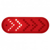 35 LED 6" Oval Sequential Turn Signal Light - Amber or Red LEDs (Amber or Red Lens)