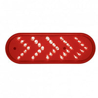 35 LED 6" Oval Sequential Turn Signal Light - Amber or Red LEDs (Amber or Red Lens)