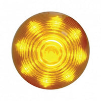 9 LED 2" Round Beehive Clearance/Marker Light - Amber or Red LEDs (Amber or Red Lens)