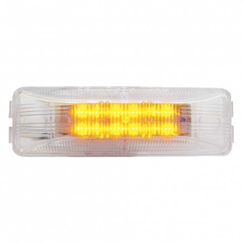 12 LED Rectangular Clearance/Marker Light - Amber or Red LEDs (Amber or Red Lens)