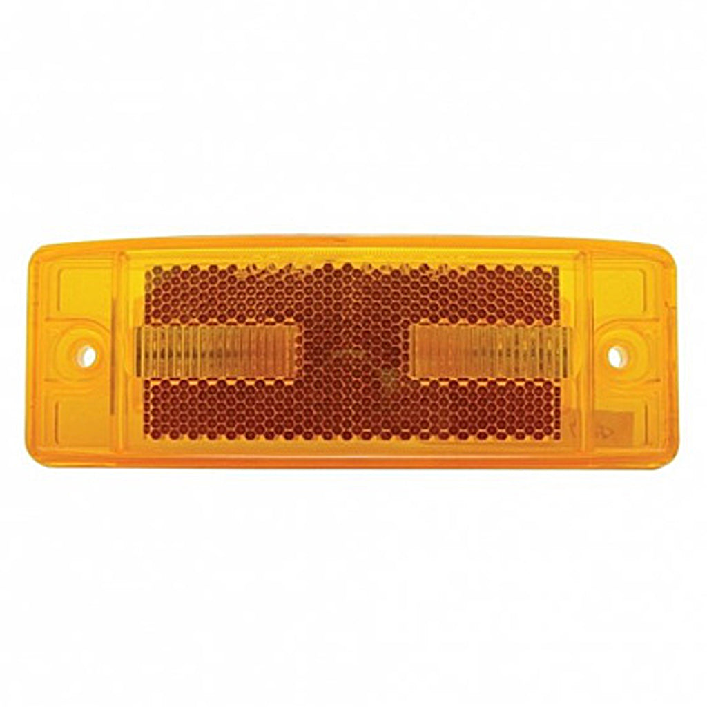 8 LED Rectangular Clearance/Marker Light w/ Reflex Lens - Amber or Red LEDs (Amber or Red Lens)