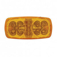 14 LED Reflector Rectangular Clearance/Marker Light - Amber or Red LEDs (Amber or Red Lens)