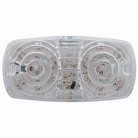 16 LED 4" X 2" Rectangular Clearance/Marker Light - Amber or Red Lens (Clear Lens)