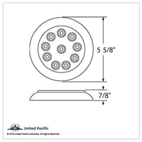 10 LED 4" Round Stop, Turn & Tail Light With Bezel - Red LEDs (Red Lens)