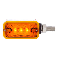 6 LED Single Function Double Face Light - Horizontal Mount - Amber & Red LEDs (Amber & Red or Clear Lens)