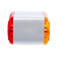 6 LED Single Function Double Face Light - Horizontal Mount - Amber & Red LEDs (Amber & Red or Clear Lens)