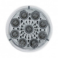 9 LED 2" Round Reflector Clearance/Marker Light - Amber or Red LEDs (Amber, Red or Clear Lens)