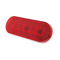20 LED 6" Oval Turbine Stop, Turn & Tail Light - Red or Amber LEDs (Red or Amber Lens)