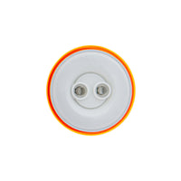 7 LED 2" Round Turbine Clearance/Marker Light - Amber or Red LEDs (Amber or Red Lens)