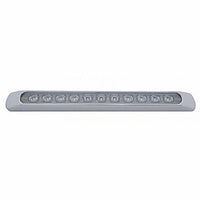 11 LED 17" P/T/C Stop, Turn & Tail Light Bar w Chrome Bezel - Amber or Red LEDs (Amber, Red or Clear Lens)