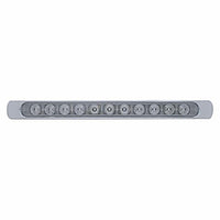 11 LED 17" P/T/C Stop, Turn & Tail Light Bar w Chrome Bezel - Amber or Red LEDs (Amber, Red or Clear Lens)