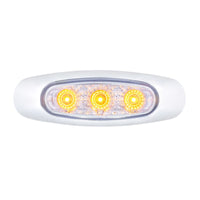 5 LED Reflector Auxiliary/Utility Light w Side Ditch Light - Amber or Red LEDs (Clear Lens)