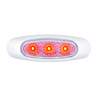 5 LED Reflector Auxiliary/Utility Light w Side Ditch Light - Amber or Red LEDs (Clear Lens)