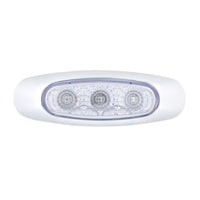 5 LED Reflector Auxiliary/Utility Light w Side Ditch Light - Amber or Red LEDs (Clear Lens)