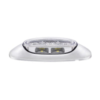5 LED Reflector Auxiliary/Utility Light w Side Ditch Light - Amber or Red LEDs (Clear Lens)