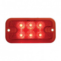 6 LED Dual Function Light - Amber or Red LEDs (Amber, Red or Clear Lens)