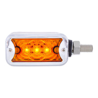 6 LED Single Function Double Face Light W/Visor - Horizontal Mount - Amber & Red LEDs (Amber & Red or Clear Lens)