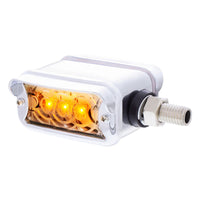 6 LED Single Function Double Face Light W/Visor - Horizontal Mount - Amber & Red LEDs (Amber & Red or Clear Lens)