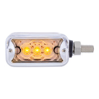 6 LED Single Function Double Face Light W/Visor - Horizontal Mount - Amber & Red LEDs (Amber & Red or Clear Lens)