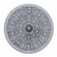 21 LED 4" Round Reflector Stop, Turn & Tail Light - Red LEDs (Clear Lens)