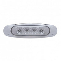 4 LED Reflector Clearance/Marker Light - Amber or Red LEDs (Amber, Red or Clear Lens)