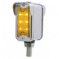 12 LED Dual Function Double Face Light W/Visor - Vertical Mount - Amber & Red LEDs (Amber & Red or Clear Lens)