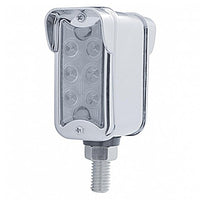 12 LED Dual Function Double Face Light W/Visor - Vertical Mount - Amber & Red LEDs (Amber & Red or Clear Lens)