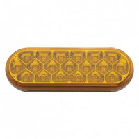 19 LED 6" Oval Reflector Stop, Turn & Tail Light - Red or Amber LEDs (Red, Amber or Clear Lens)
