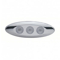 3 LED Slim Profile Reflector Clearance/Marker Light - Amber LEDs (Clear Lens)