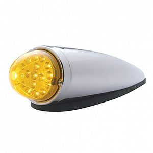 17 LED Dual Function Watermelon Clear Reflector Cab Light Kit With Die-Cast Housing - Amber LEDs (Amber or Clear Lens)