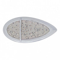 39 LED Flush Mount "Teardrop" Turn Signal Light - Amber LEDs (Amber, Clear or Chrome Lens)