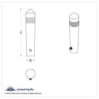 United Pacific - Long Peterbilt Toggle Switch Extension - Pointed