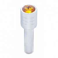 Chrome Door Lock Knob With 7/16" - Amber, Blue, Clear, Green or Purple Crystal (2pc/set)