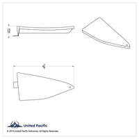 Chrome Triangular Mesh Cover For Freightliner Century (2003-2008) And Columbia (2004-2014) - Driver or Passenger Side