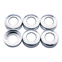 Chrome Plastic Toggle Switch Nut Covers For Diameter Round Nut (6-Pack)