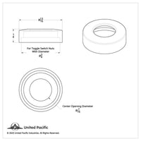 Chrome Plastic Toggle Switch Nut Covers For Diameter Round Nut (6-Pack)