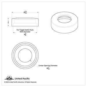 Chrome Plastic Toggle Switch Nut Covers For Diameter Round Nut (6-Pack)
