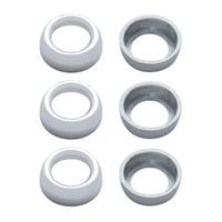 Chrome Plastic Toggle Switch Nut Cover For Peterbilt (Card Of 6)