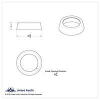 Chrome Plastic Toggle Switch Nut Cover For Peterbilt (Card Of 6)