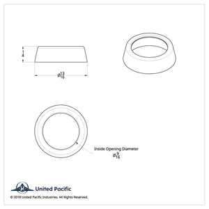 Chrome Plastic Toggle Switch Nut Cover For Peterbilt (Card Of 6)
