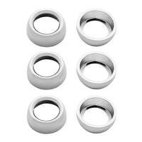 United Pacific - Chrome Plastic Toggle Switch Nut Cover For Freightliner (Card Of 6)