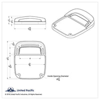 United Pacific - Universal Combination Tail Light Bezel