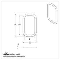 Chrome Exterior View Window Trim For Freightliner Classic (1989-2010) - Includes Adhesive